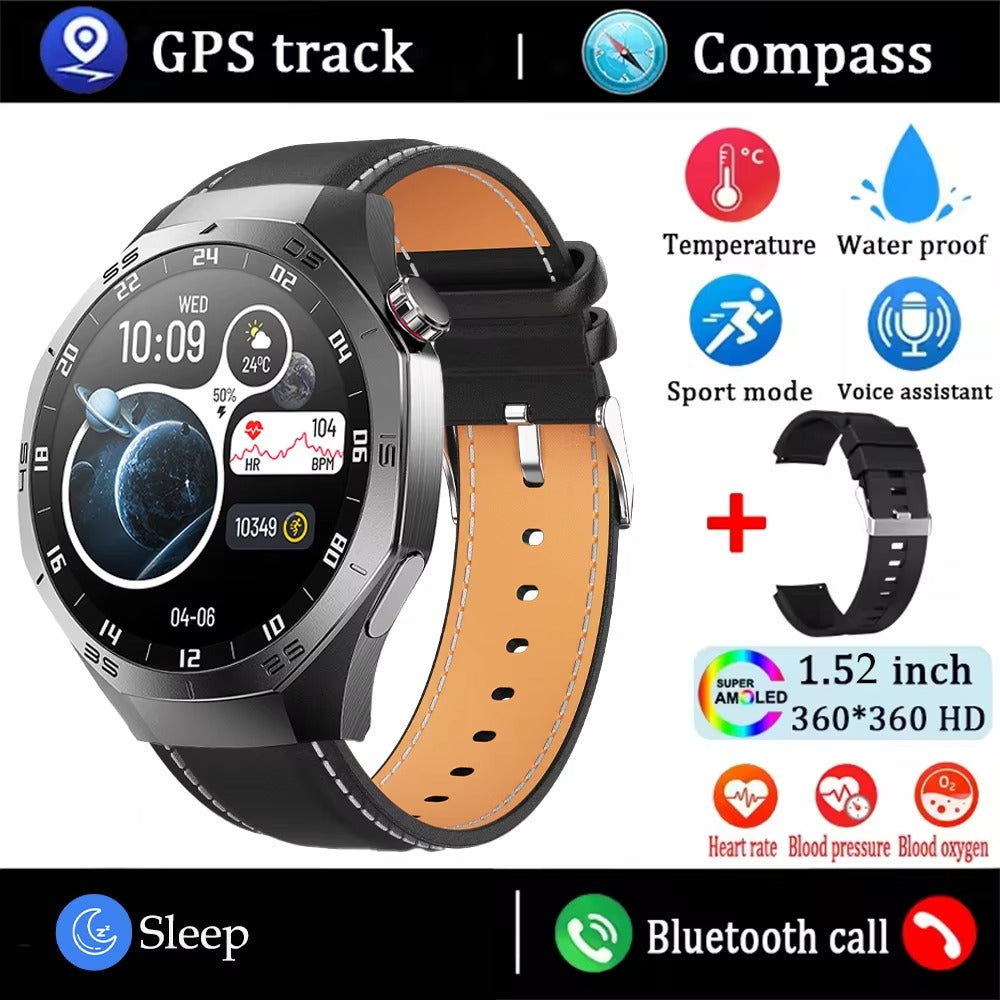 2025 SmartWatch AMOLED Screen GPS Bluetooth Call – Android & iOS Compatible - HZ Mobile