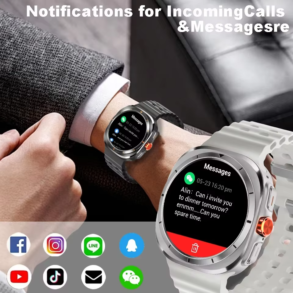 LAXASFIT Smart Watch 1.52″ AMOLED Screen – Bluetooth Talk, Fitness & Sports Tracker - HZ Mobile