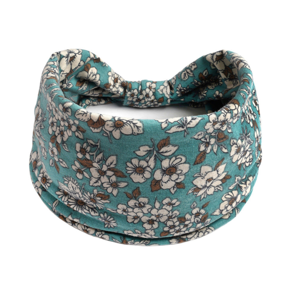 Bohemian Yoga Sports Headband – Cashew Print, Sweat-Absorbent & Non-Slip Elastic Hairband - HZ Mobile