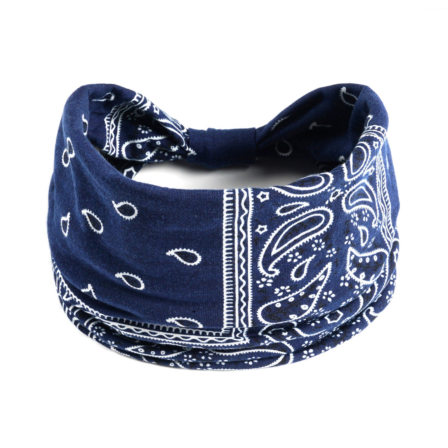 Bohemian Yoga Sports Headband – Cashew Print, Sweat-Absorbent & Non-Slip Elastic Hairband - HZ Mobile