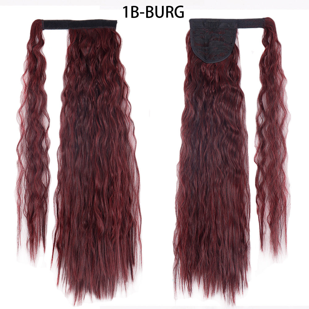 Water Wave Ponytail Wig – Velcro Wrap Synthetic High-Temperature Fiber - HZ Mobile