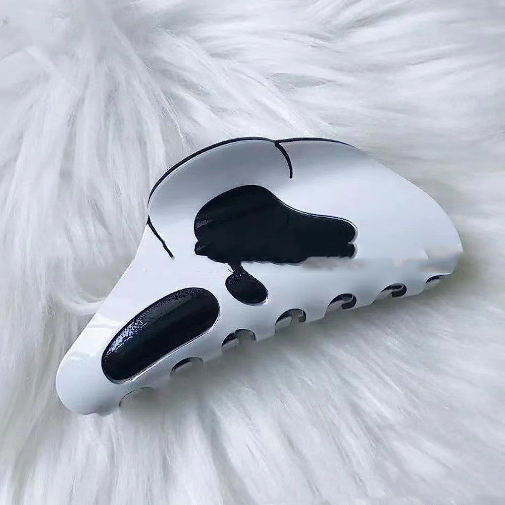 Halloween Grimace Hair Barrettes – White Decorative Hair Clips for Girls & Women | Spooky Costume Accessories - HZ Mobile