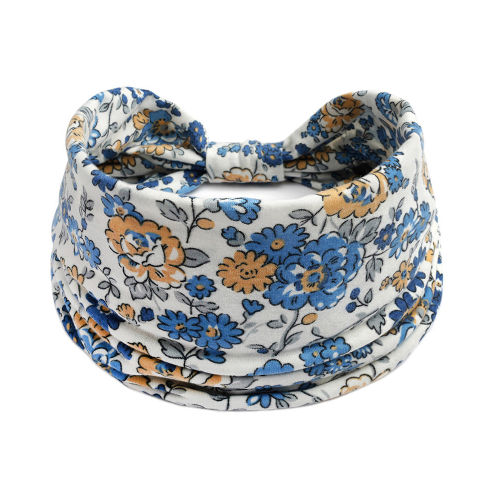 Bohemian Yoga Sports Headband – Cashew Print, Sweat-Absorbent & Non-Slip Elastic Hairband - HZ Mobile