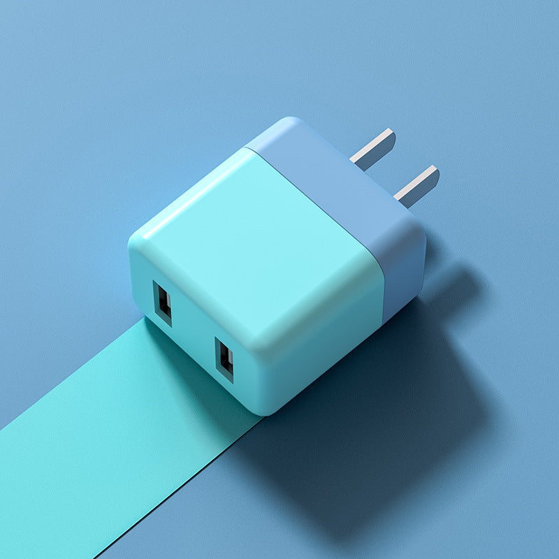 2 USB 5V2A Dual-Hole Charger USB Universal 20W Mobile Phone Charging Head CE Certified Color Power Adapter - HZ Mobile