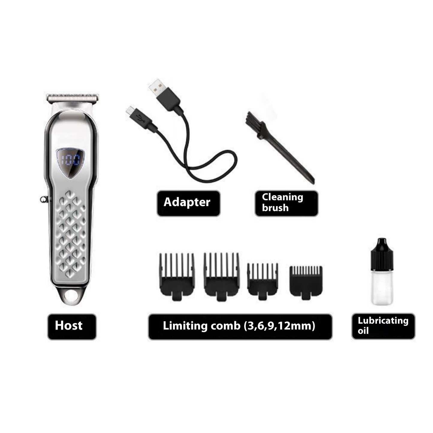 Professional Gradient Hair Clipper – Self Haircut Electric Trimmer for Fades & Styling - HZ Mobile