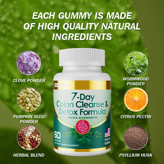 7-Day Colon Cleanse & Detox Capsules – Natural Digestive Support & Gentle Detox Formula - HZ Mobile