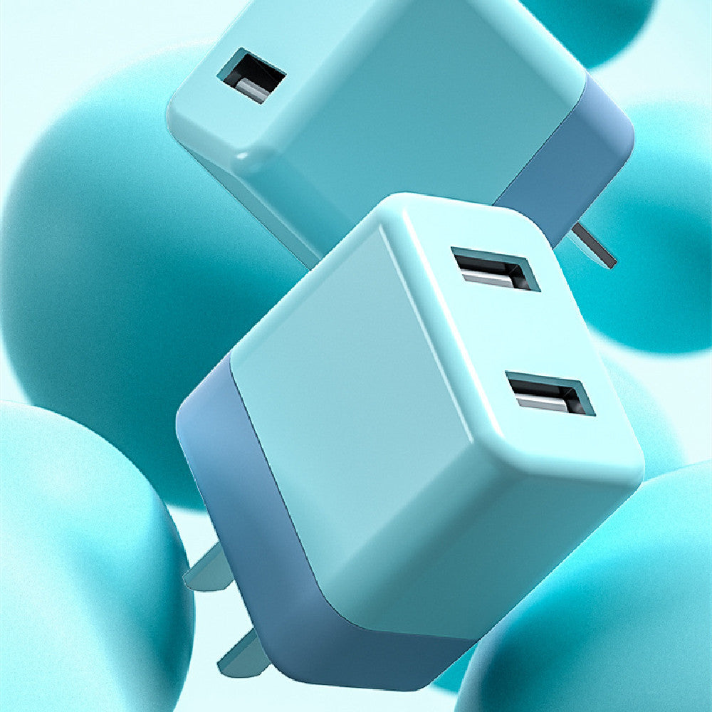 2 USB 5V2A Dual-Hole Charger USB Universal 20W Mobile Phone Charging Head CE Certified Color Power Adapter - HZ Mobile
