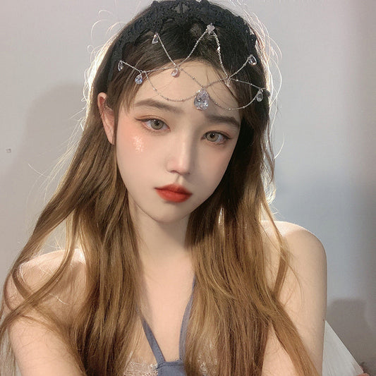Water Drop Gem Hair Jewelry – Sparkling Hair Accessory & Mask Jewelry for Photoshoots & Events - HZ Mobile