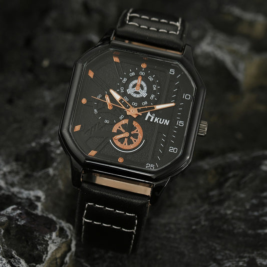 Double-Layer Square Shell Casual Men’s Watch Set – HZ Mobile - HZ Mobile