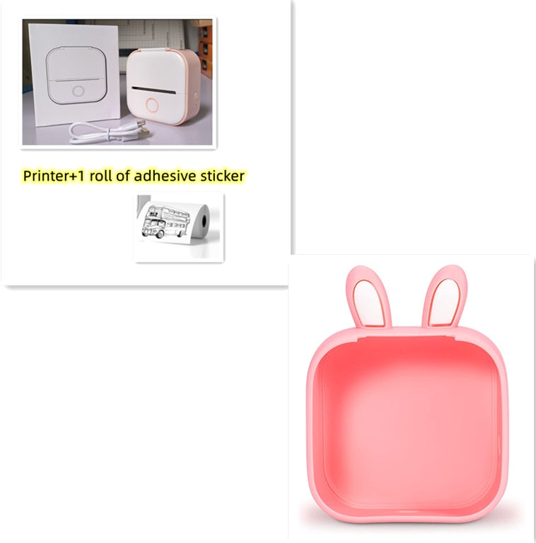 Portable Mini Thermal Label Printer Home Photo Printer Student Wrong Question Printer Bluetooth-compatible Mini Label Printer Price Tag - HZ Mobile
