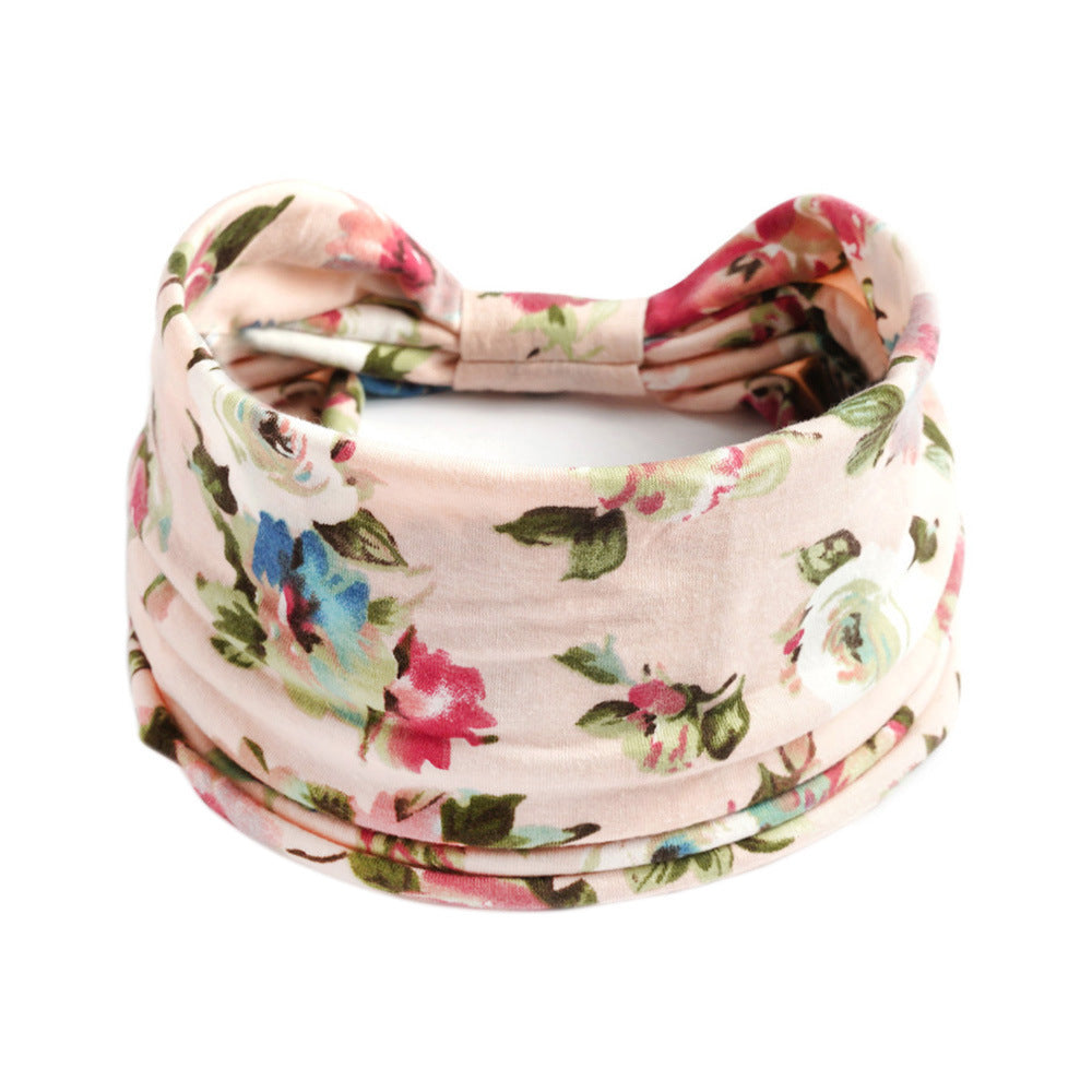 Bohemian Yoga Sports Headband – Cashew Print, Sweat-Absorbent & Non-Slip Elastic Hairband - HZ Mobile