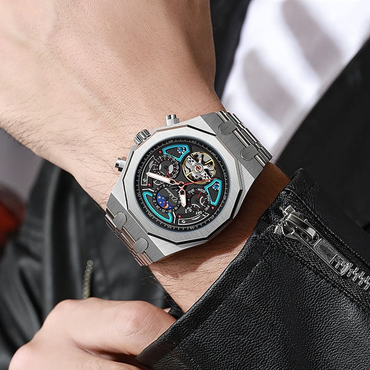 Fully Automatic Men’s Mechanical Royal Oak Sports Waterproof Watch – HZ Mobile - HZ Mobile