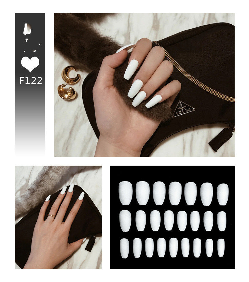 Nail Art Scrub Ballet Fake Nails – Matte Textured Press-On Tips for DIY & Salon Manicure - HZ Mobile