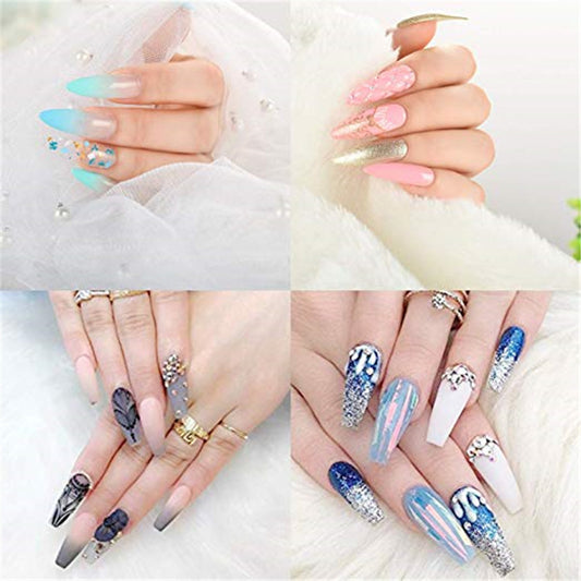 Non-Marking False Nails – Reusable Press-On Nail Tips with Invisible Glue for DIY Manicure - HZ Mobile