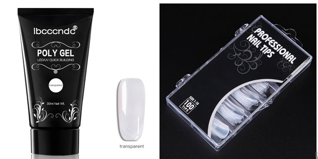 100 Pcs Crystal Nail Extension Tips – Painless & Rapid Build with Crystal Glue, Scaled Nail Forms - HZ Mobile