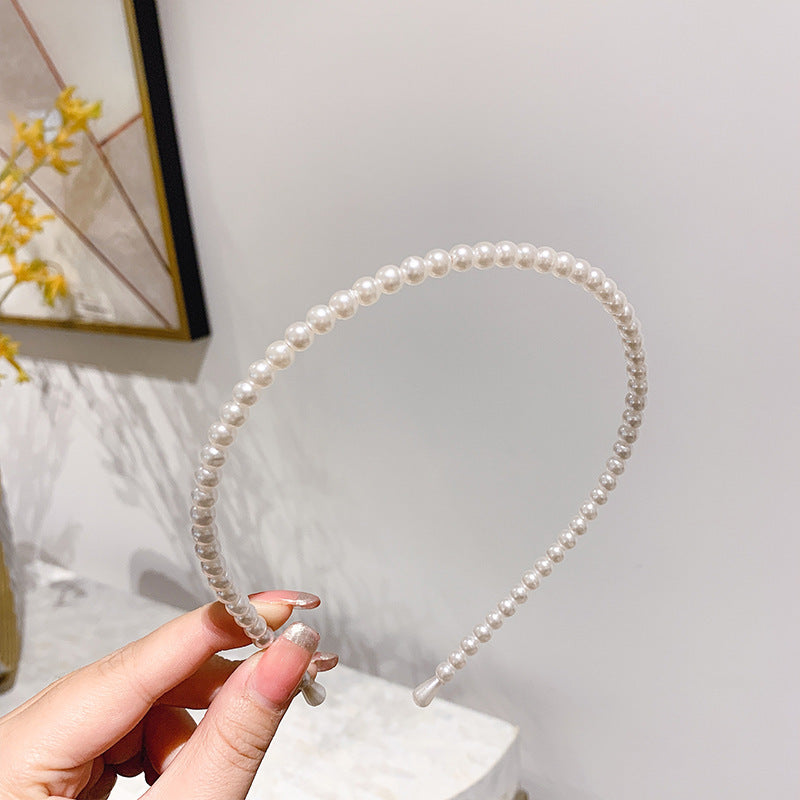 Thin Pearl Headband – Elegant Hair Accessory for Weddings, Parties & Daily Wear - HZ Mobile