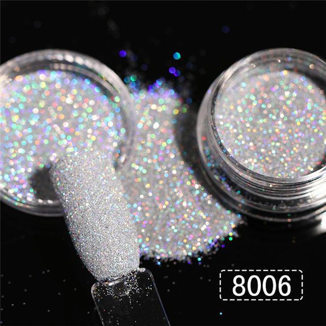 Holographic Nail Glitter Powder – Sparkling Fine Dust for Acrylic, Gel & DIY Nail Art - HZ Mobile