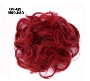 Fluffy Curly Hair Bun with Drawstring – Natural Look Hair Ring & Bun Maker for Women - HZ Mobile