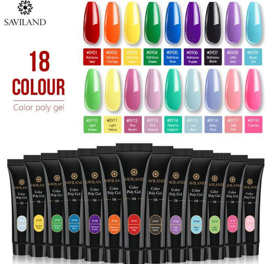 15g Colored Crystal Nail Extension Gel – Builder Glue for DIY & Professional Nail Art - HZ Mobile