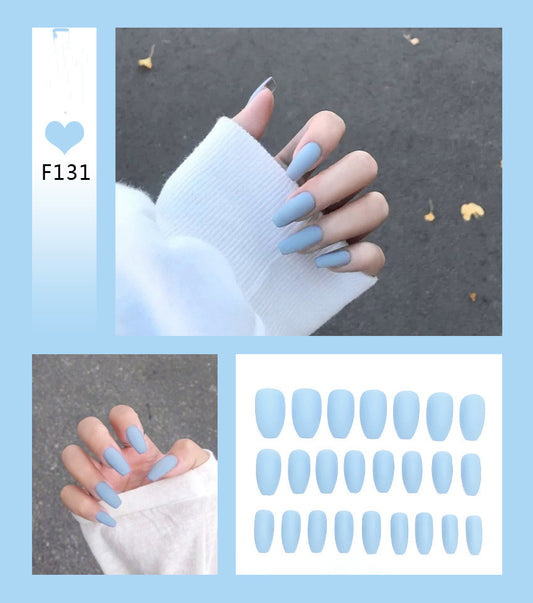 Nail Art Scrub Ballet Fake Nails – Matte Textured Press-On Tips for DIY & Salon Manicure - HZ Mobile