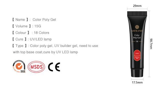 15g Colored Crystal Nail Extension Gel – Builder Glue for DIY & Professional Nail Art - HZ Mobile