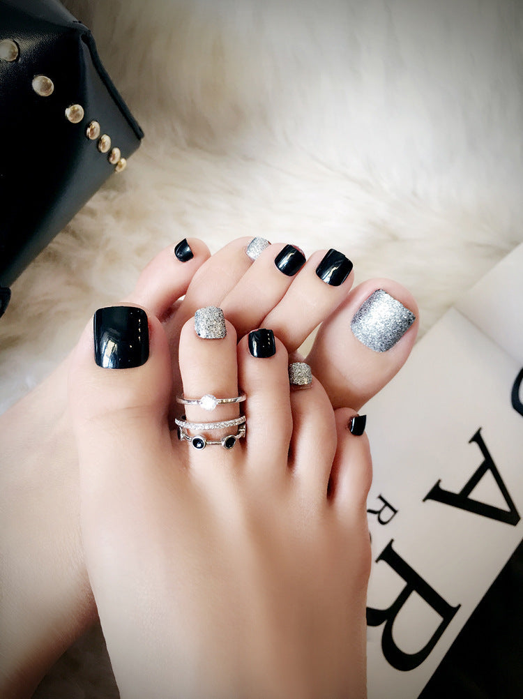24 Pcs Professional Artificial Acrylic Toe Nails – Full Cover Press-On Toe Nail Patches - HZ Mobile
