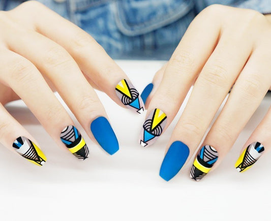 24 Pcs Matte Fake Nails – Full Cover Press-On Nail Sheets for DIY & Salon Manicure - HZ Mobile