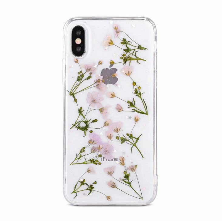 Small floral real flower anti-drop transparent protective cover - HZ Mobile