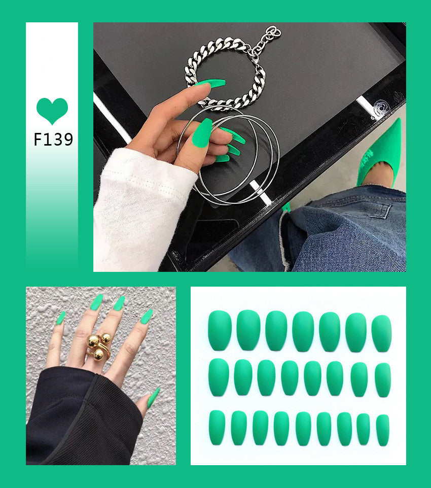 Nail Art Scrub Ballet Fake Nails – Matte Textured Press-On Tips for DIY & Salon Manicure - HZ Mobile