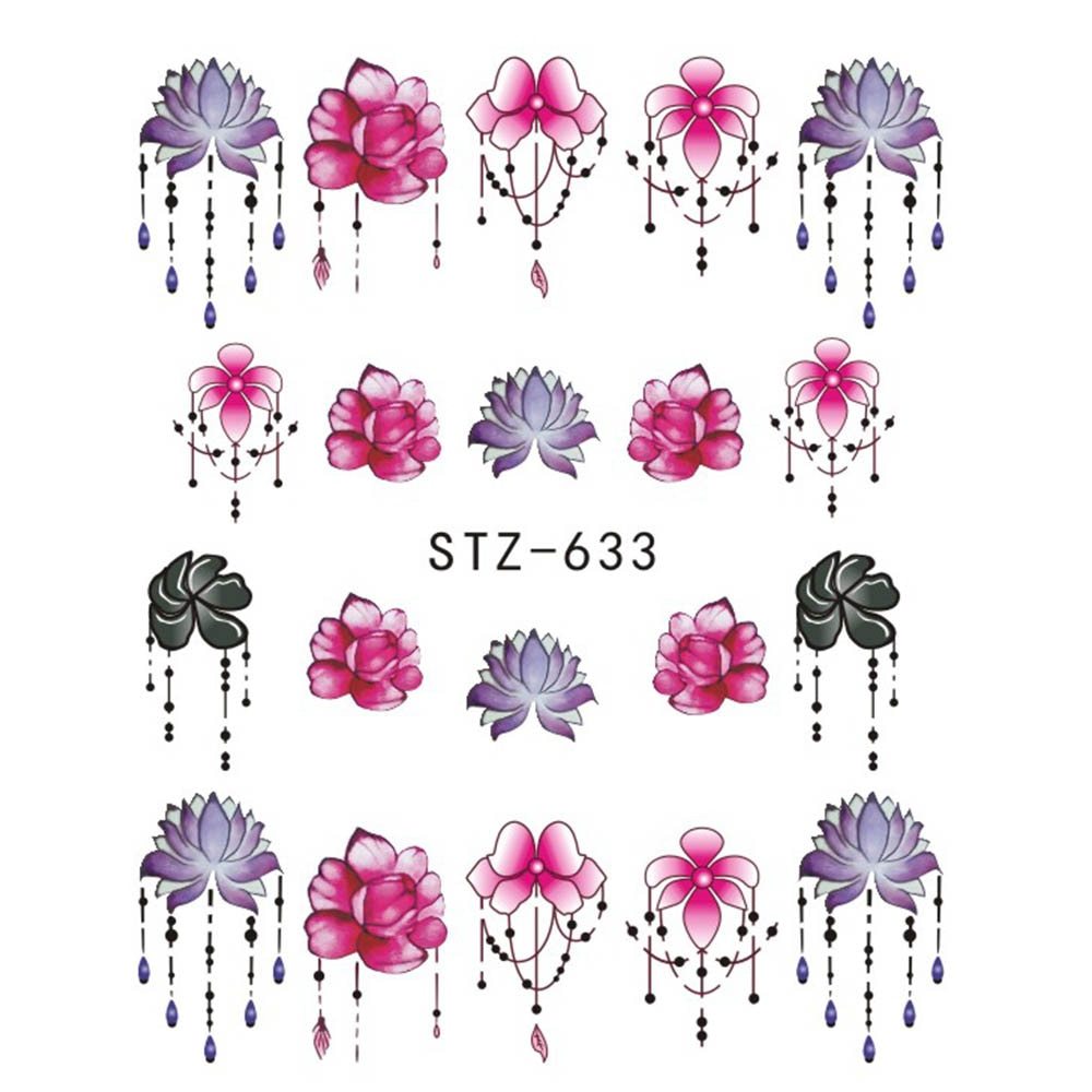 Butterfly & Flower Nail Sticker – 1pc Water Transfer Decal Slider for Nail Art & Manicure Wraps (JISTZ508) - HZ Mobile