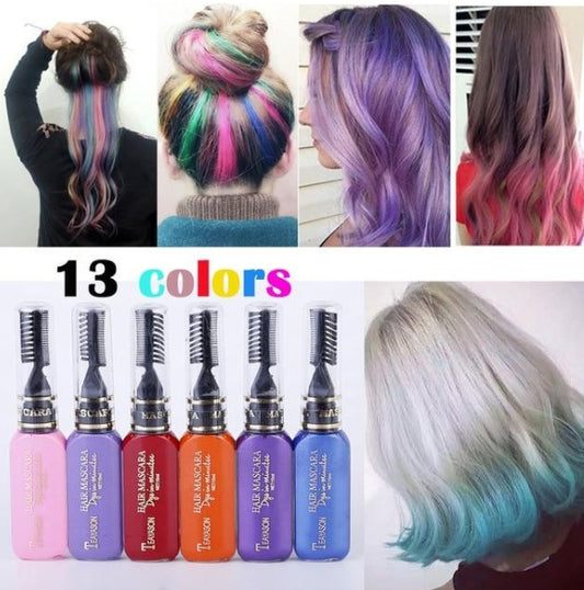 Temporary Hair Dye Mascara – Quick Root Touch-Up & Instant Color Streaks for All Hair Types - HZ Mobile
