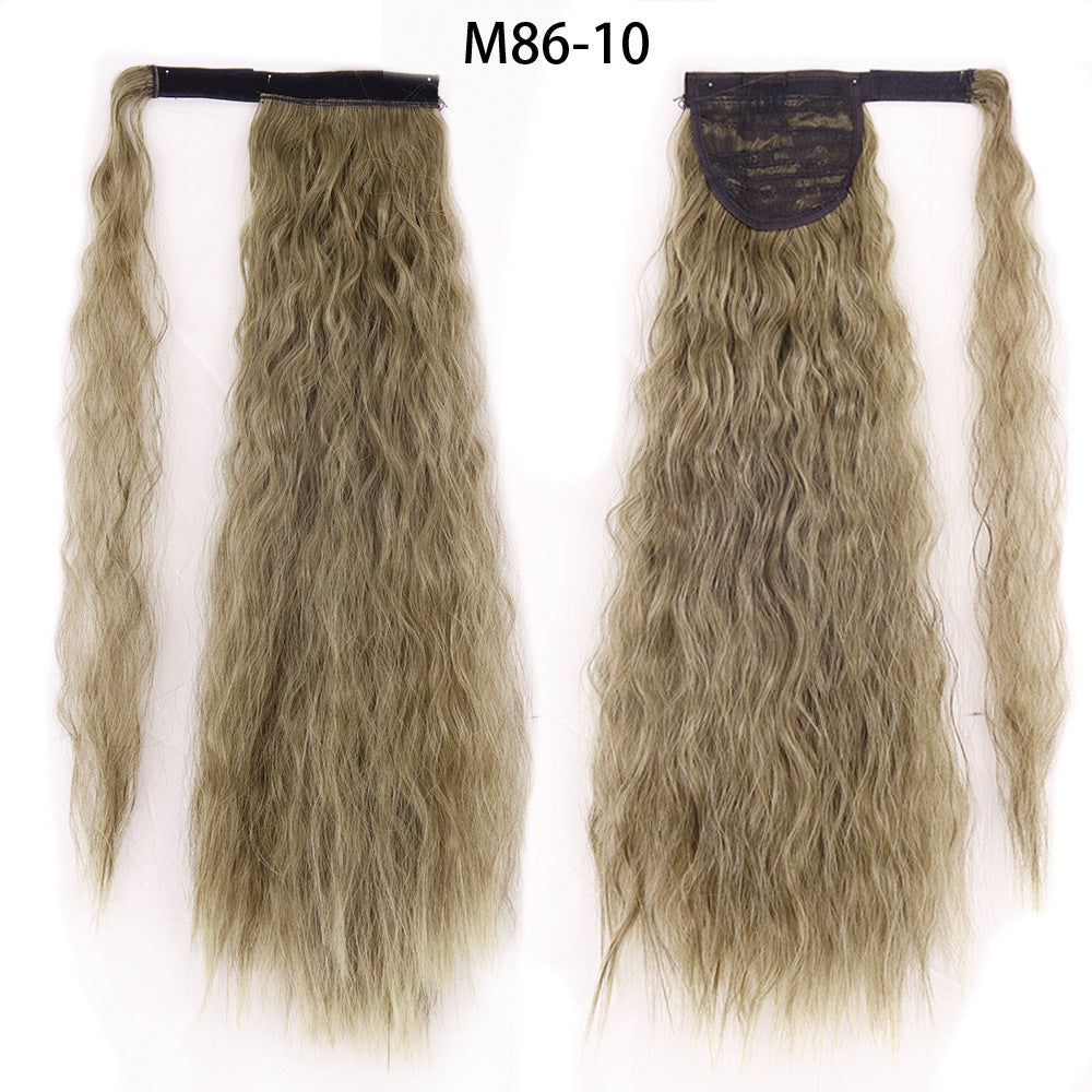 Water Wave Ponytail Wig – Velcro Wrap Synthetic High-Temperature Fiber - HZ Mobile