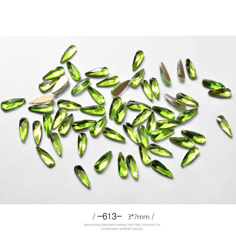 10 Pcs 3D Water Drop Rhinestones – Glitter Nail Art Decorations for DIY & Professional Manicure - HZ Mobile