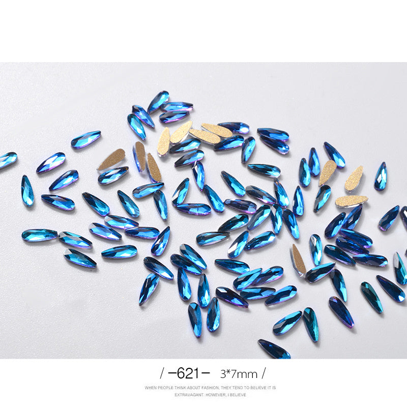 10 Pcs 3D Water Drop Rhinestones – Glitter Nail Art Decorations for DIY & Professional Manicure - HZ Mobile