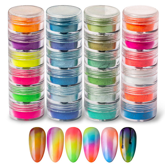 6 Colors Pearl Powder – Shimmer Dyed Pigment for Nails, Crafts & Resin Art - HZ Mobile