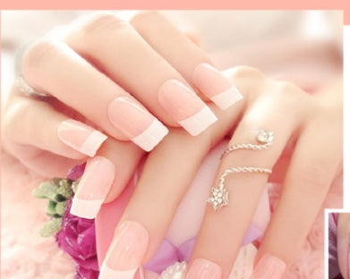 Finished French Long Fake Nails – Ready-to-Wear Press-On Tips for DIY & Salon Manicure - HZ Mobile