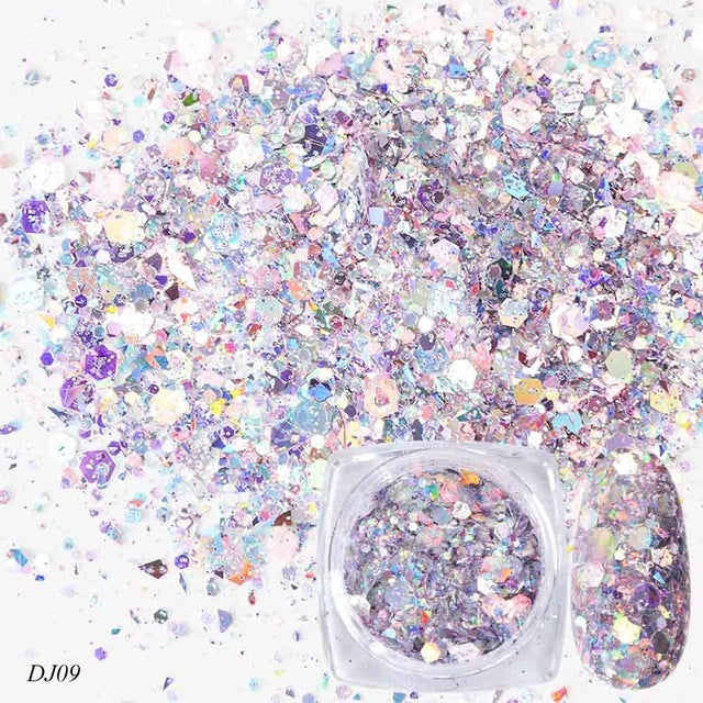 12 Color Light-Changing Nail Art Glitter – Onion Pink Symphony Sequins for DIY & Salon Designs - HZ Mobile