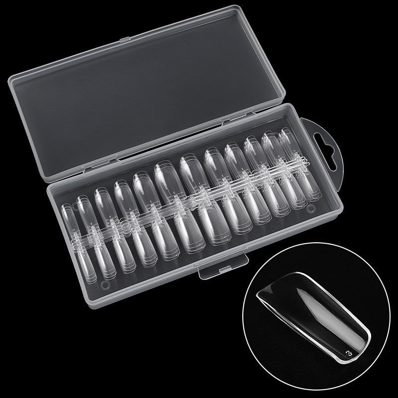 Ultra-Thin Seamless French Fake Nails – 100 Pcs Nail Art Box for DIY & Salon Manicure - HZ Mobile