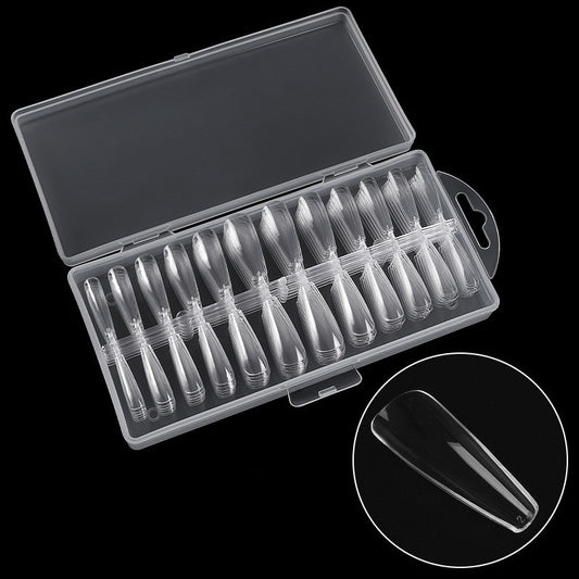 Ultra-Thin Seamless French Fake Nails – 100 Pcs Nail Art Box for DIY & Salon Manicure - HZ Mobile