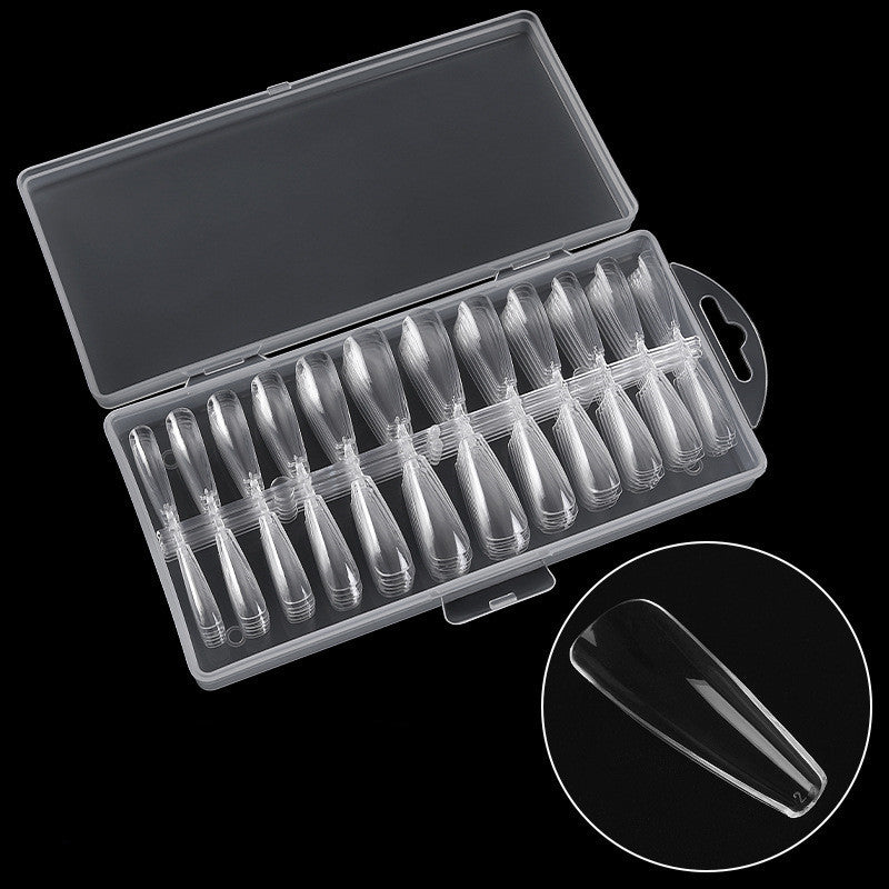Ultra-Thin Seamless French Fake Nails – 100 Pcs Nail Art Box for DIY & Salon Manicure - HZ Mobile
