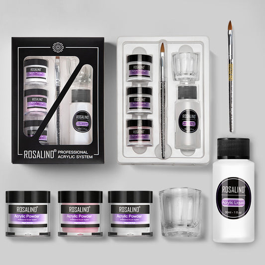 Professional Acrylic Nail Powder System Kit – Complete Nail Art Tool Set with Glass Cup & Acrylic Liquid - HZ Mobile