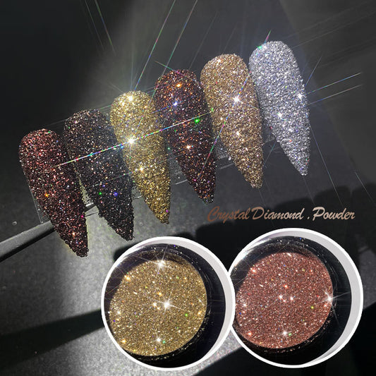 Crystal Diamond Nail Glitter Powder – Sparkling Glitter Dust for Acrylic & Gel Nails (Trending on TikTok) - HZ Mobile