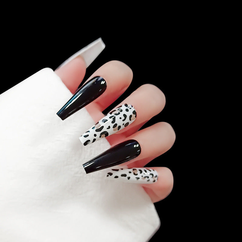 Long Ballet Fake Nails – Flat & Pointed Water Drop Design Press-On Tips for DIY & Salon Manicure - HZ Mobile