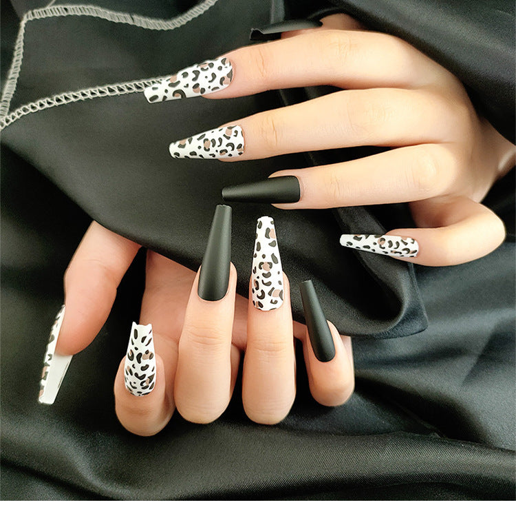 Long Ballet Fake Nails – Flat & Pointed Water Drop Design Press-On Tips for DIY & Salon Manicure - HZ Mobile