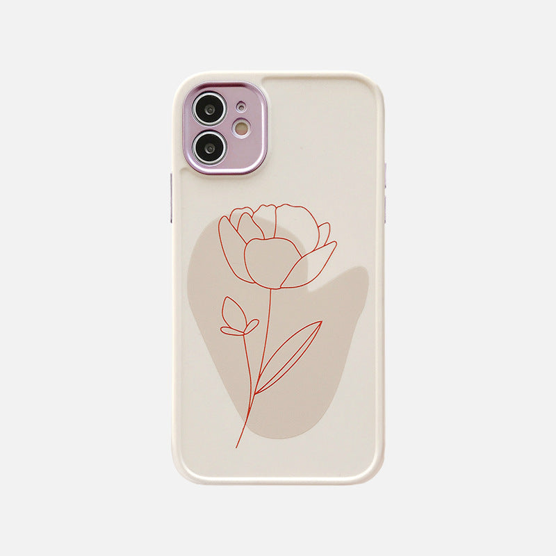 Compatible With , Compatible With  , Vintage Leaf Flower  Phone Case Shockproof Soft Back Cover - HZ Mobile