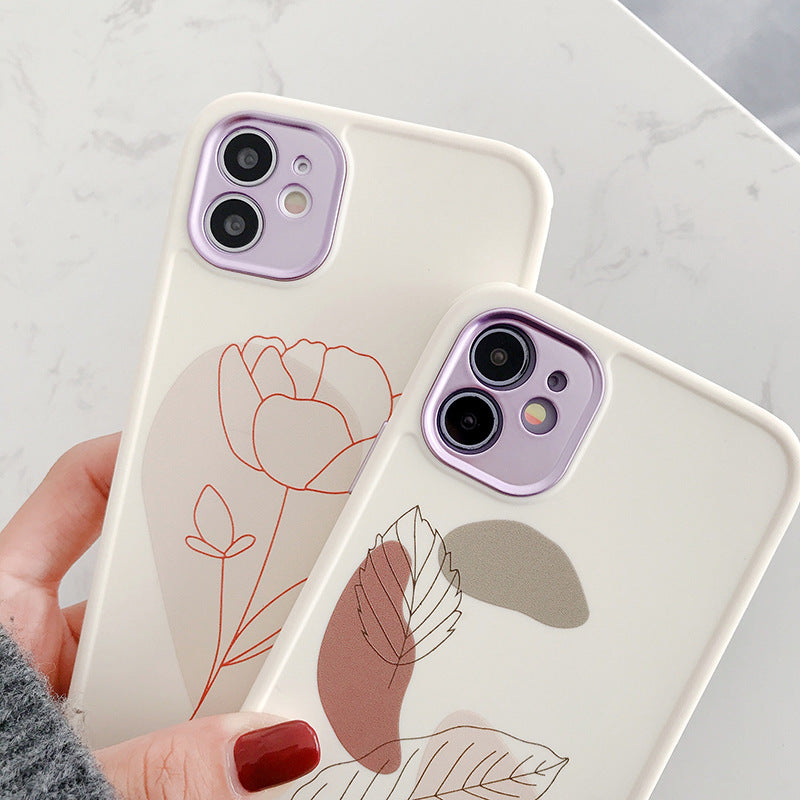 Compatible With , Compatible With  , Vintage Leaf Flower  Phone Case Shockproof Soft Back Cover - HZ Mobile