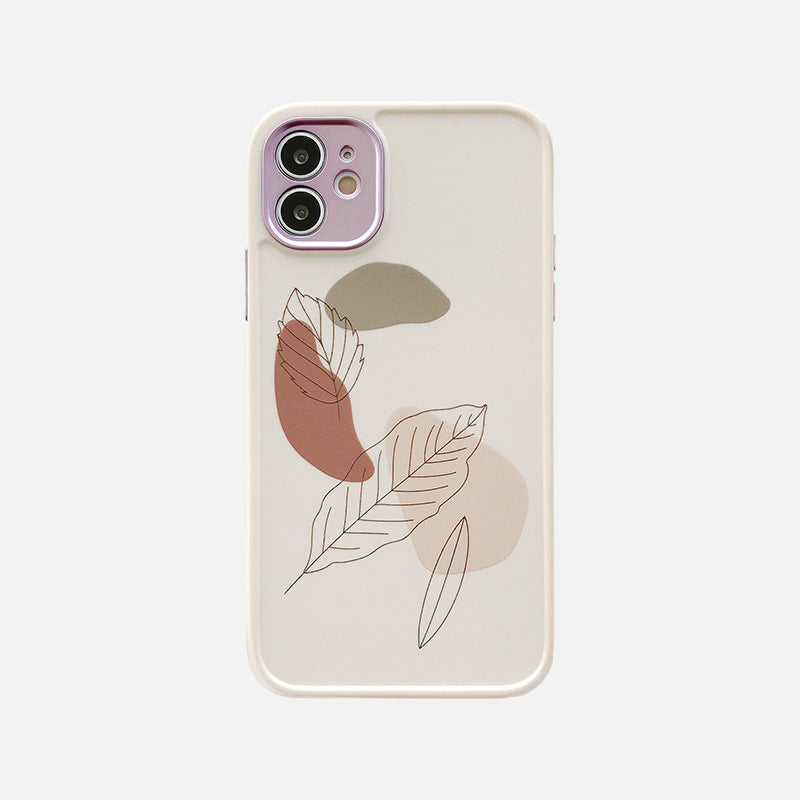 Compatible With , Compatible With  , Vintage Leaf Flower  Phone Case Shockproof Soft Back Cover - HZ Mobile