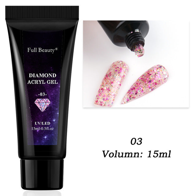 Glitter Crystal Nail Extension Glue – Strong Adhesive Gel for DIY & Salon Nail Art - HZ Mobile