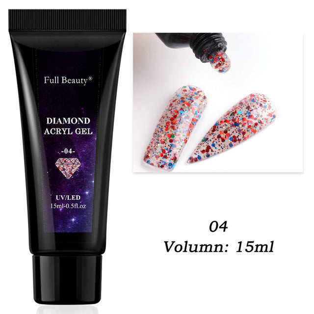 Glitter Crystal Nail Extension Glue – Strong Adhesive Gel for DIY & Salon Nail Art - HZ Mobile