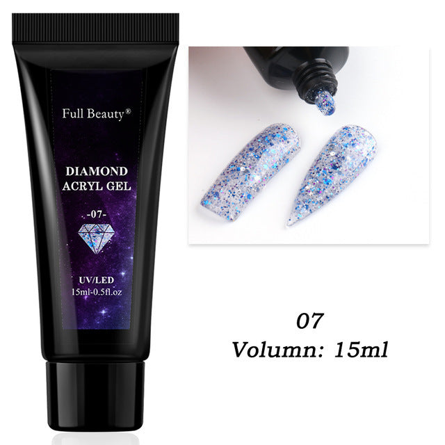 Glitter Crystal Nail Extension Glue – Strong Adhesive Gel for DIY & Salon Nail Art - HZ Mobile